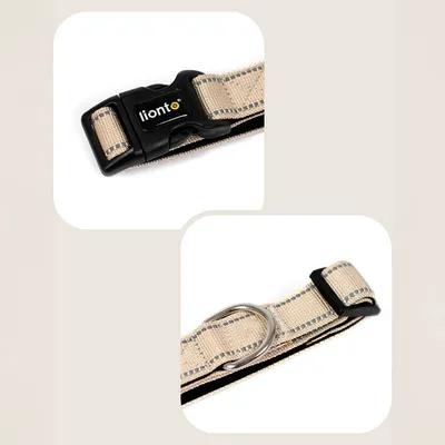 lionto collier pour chien en nylon, rembourré, réfléchissant 360°