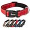 lionto collier pour chien en nylon, rembourré, réfléchissant 360° XL 45-70 cm / noir