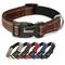 lionto collier pour chien en nylon, rembourré, réfléchissant 360° XS 20-30 cm / marron