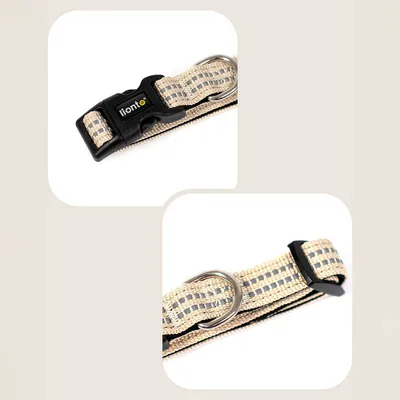 lionto collier pour chien en nylon, rembourré, réfléchissant 360°