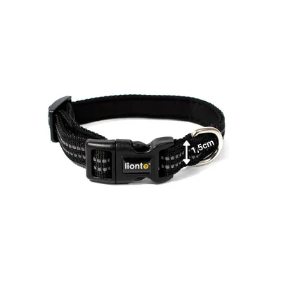 lionto collier pour chien en nylon, rembourré, réfléchissant 360°