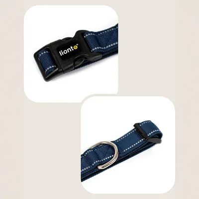 lionto collier pour chien en nylon, rembourré, réfléchissant 360°