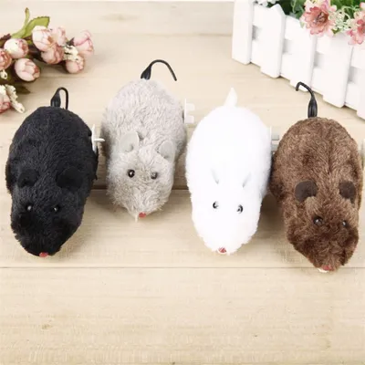 IntiMeg 4 Pièce Jouet de souris en peluche mécanique