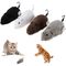 IntiMeg 4 Pièce Jouet de souris en peluche mécanique 4 pièce