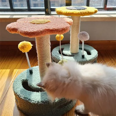 IntiMeg Arbre à chat en fleur et plateau de jeu
