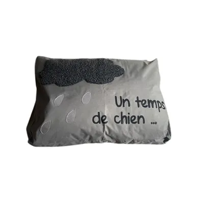 TOPZOO Matelas 65 Gris Un Temps De Chien Nuage Noir