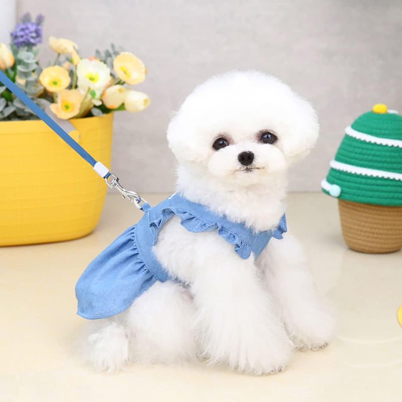 lzefia  Jupe pour animaux de compagnie en denim