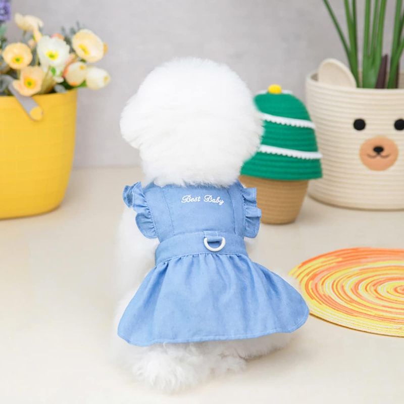 lzefia  Jupe pour animaux de compagnie en denim