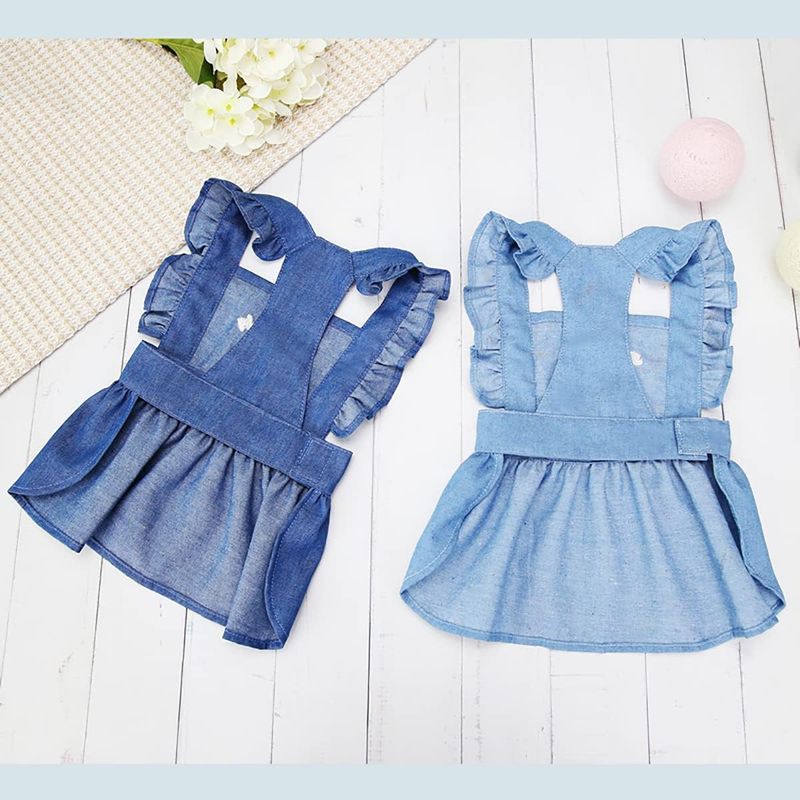 lzefia  Jupe pour animaux de compagnie en denim