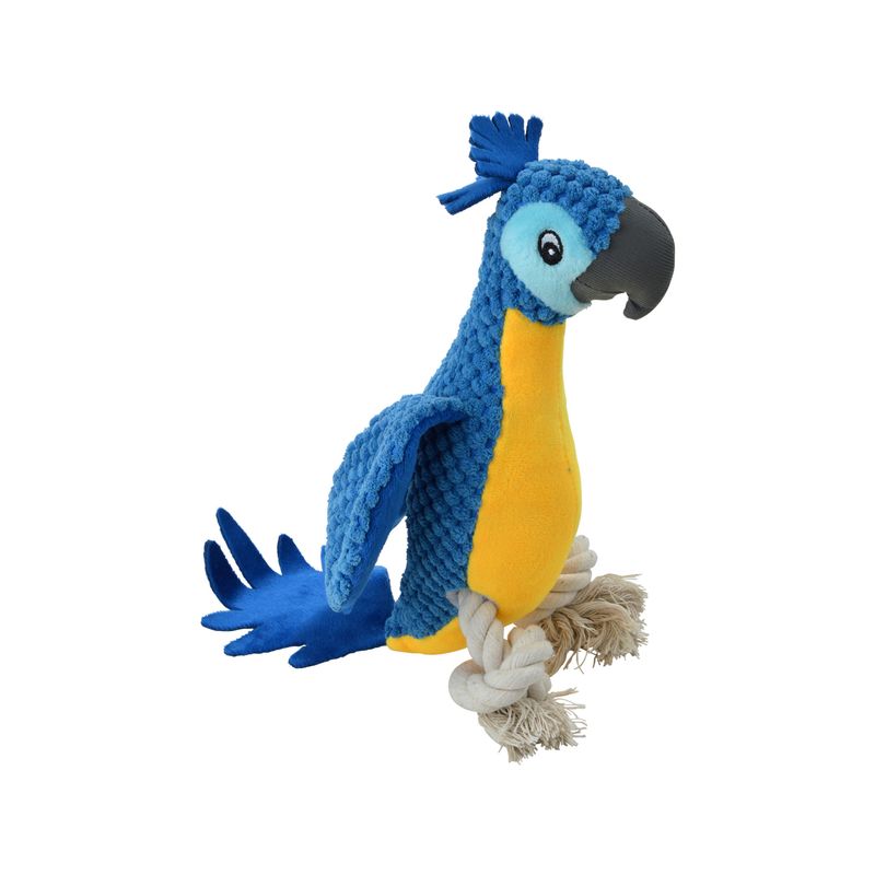 Jouet peluche Carlos le perroquet corde pour chien
