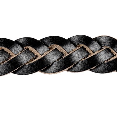 Laisse en cuir tresse naturel pour chien