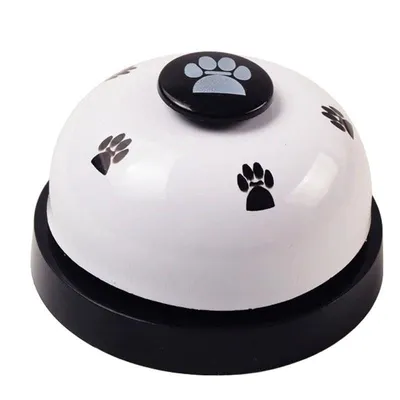 Cloche Interactive pour Animaux - Blanc / Noir Cloche Interactive pour Animaux - Blanc / Noir