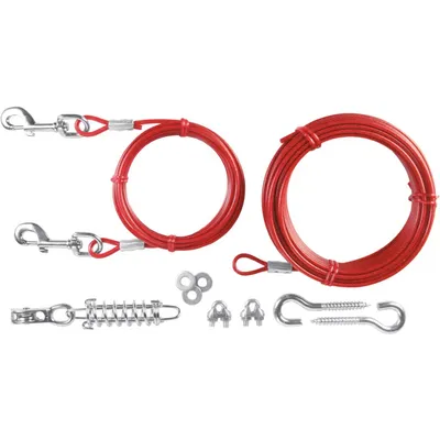 Trixie - Câble d'attache acier avec longe 15 mètres pour chien max 45 kg Trixie - Câble d'attache acier avec longe 15 mètres pour chien max 45 kg
