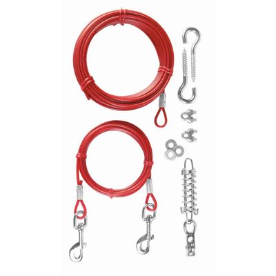 Trixie - Câble d'attache acier avec longe 15 mètres pour chien max 45 kg
