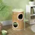 PawHut - arbre à chat tour H.60 cm - beige