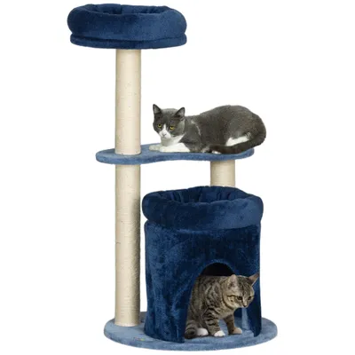 PawHut - arbre à chat design H.85 cm - bleu roi