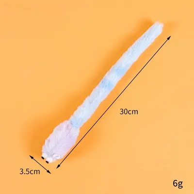 IntiMeg Jouets pour chats : Souris en peluche à longue queue