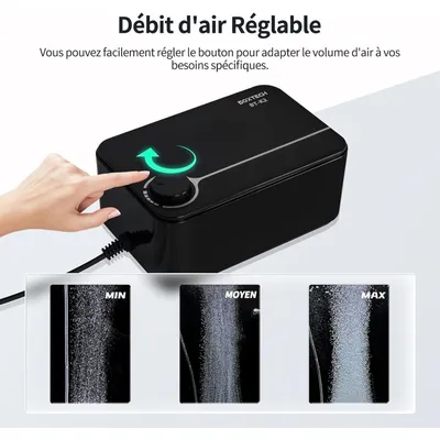 IntiMeg Pompe à air ultra silencieuse pour aquarium