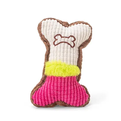 IntiMeg Jouet pour animaux de compagnie - Os en peluche sonore