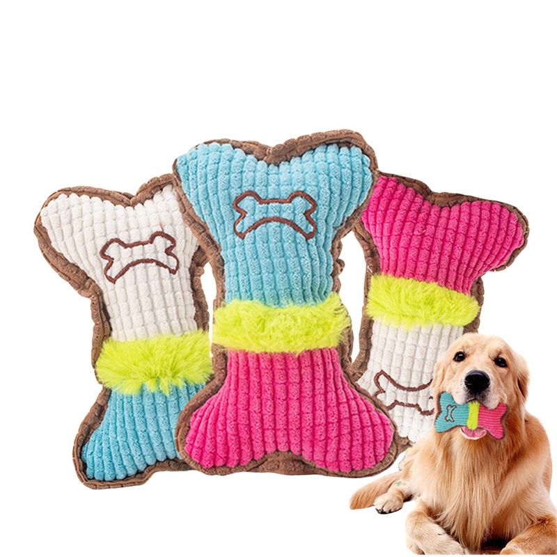 IntiMeg Jouet pour animaux de compagnie - Os en peluche sonore