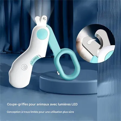 IntiMeg Ciseaux à ongles pour animaux - Avec LED