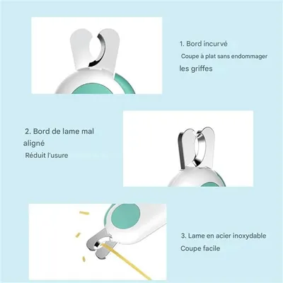 IntiMeg Ciseaux à ongles pour animaux - Avec LED