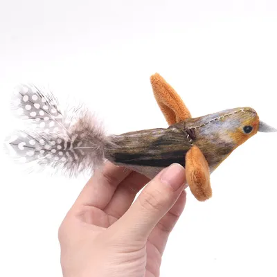 IntiMeg Jouet pour chat et oiseau à simulation sonore tricolore