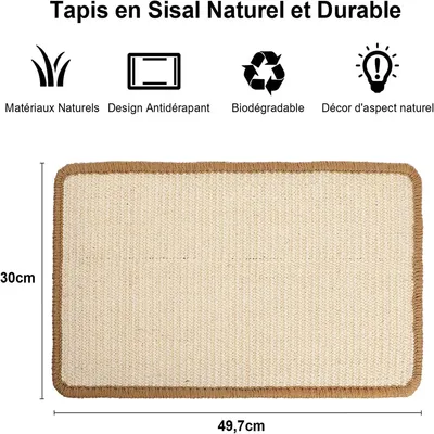 IntiMeg Alfombrilla rascador para gatos de 50 x 30 cm