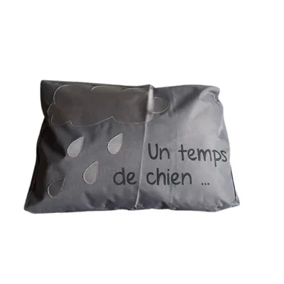 TOPZOO Matelas 65 Gris Un Temps De Chien Nuage Gris