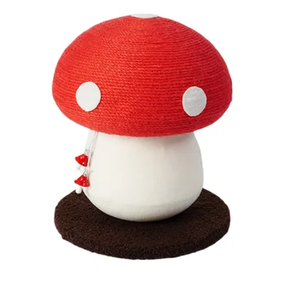 ZenPets Griffeuse pour chat en forme de champignon rouge