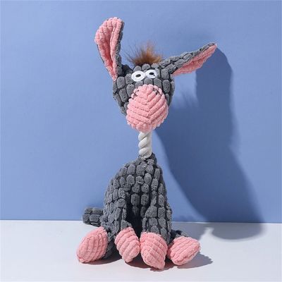 ZenPets Jouet à Mâcher en Peluche d'Âne pour Chien