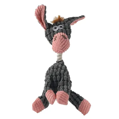 ZenPets Jouet à Mâcher en Peluche d'Âne pour Chien