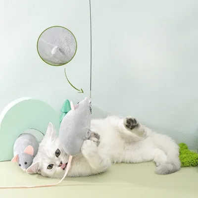 ZenPets Jouet de souris en peluche pour chat