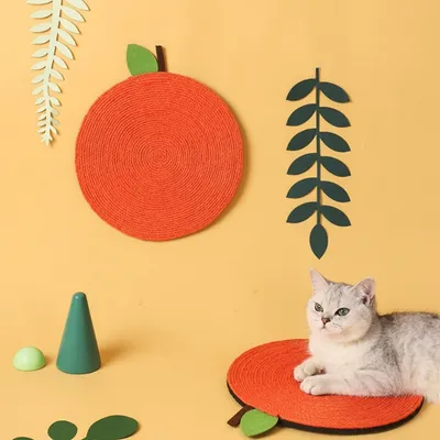 ZenPets Tapis à gratter orange pour chat
