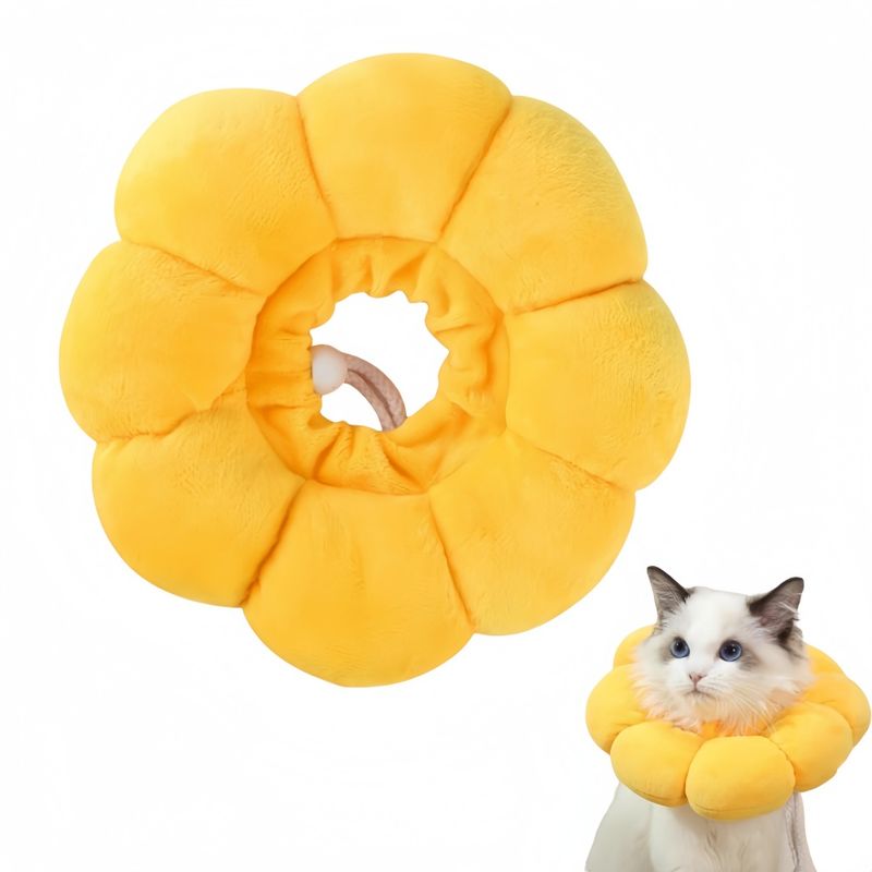 ZenPets Collier anti-léchage en forme de tournesol pour chat et chien