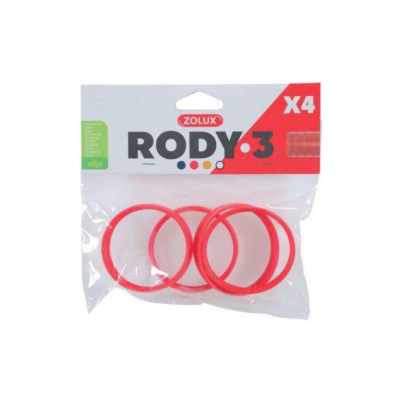 zolux - 4 anneaux connecteur pour tube Rody couleur  taille ø 6 cm pou