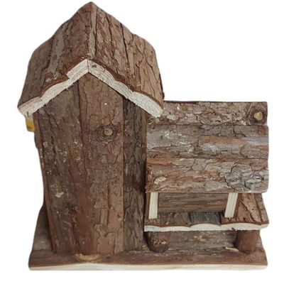 Maison Birte en bois naturel pour petit rongeurs