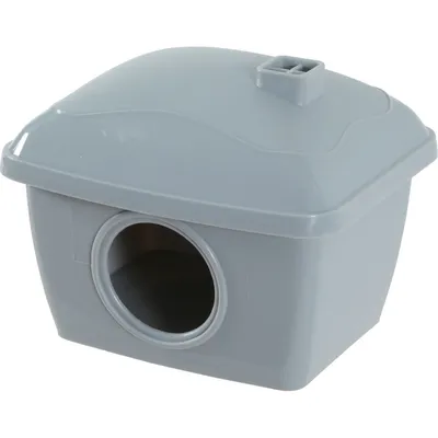 Maison pour hamster. 14 x 11 x hauteur 10 cm. couleur grise.