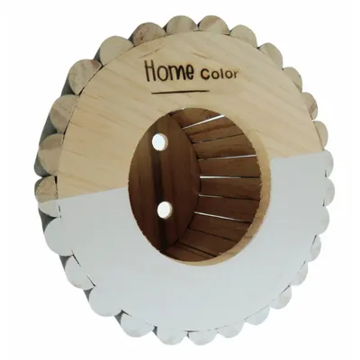 animallparadise - Maison en bois ronde, blanche, ø 19 cm  x 19 cm pour rong