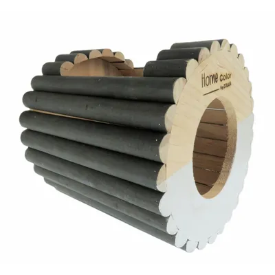 animallparadise - Maison en bois ronde, blanche, ø 19 cm x 19 cm pour rong animallparadise - Maison en bois ronde, blanche, ø 19 cm x 19 cm pour rong