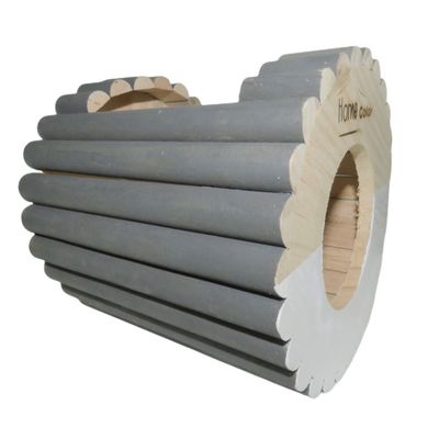 Maison en bois ronde, blanche, ø 19 cm  x 19 cm pour rongeur
