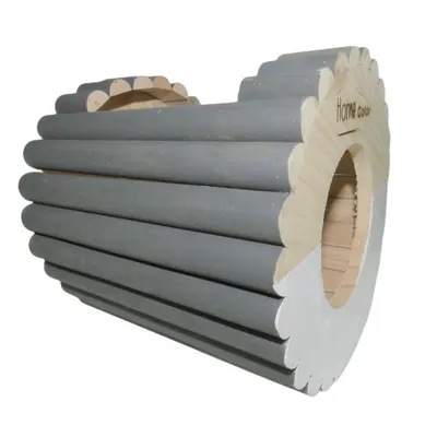 animallparadise - Maison en bois ronde, blanche, ø 19 cm  x 19 cm pour rong