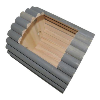 Maison en bois ronde, blanche, ø 19 cm  x 19 cm pour rongeur