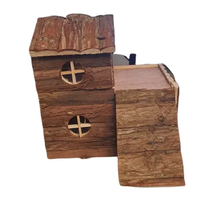 animallparadise - Maison Bjork en bois nature pour rongeurs