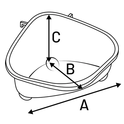 Toilette de coin Kapi 18 x 11 x 9.5 cm, couleur aléatoire pour rongeurs