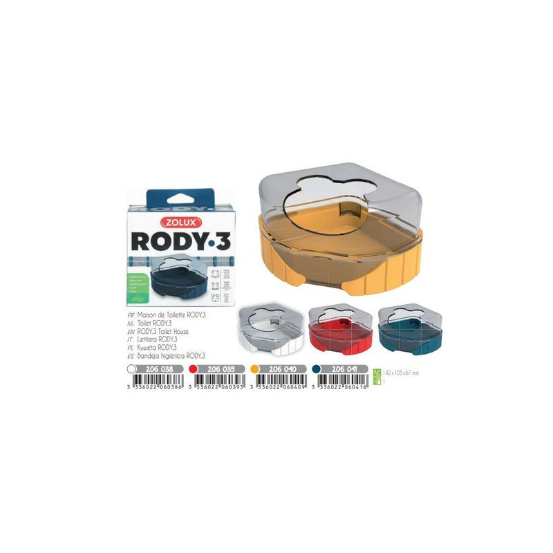 zolux - 1 maison de toilette pour petits rongeurs Rody3 couleur  taill
