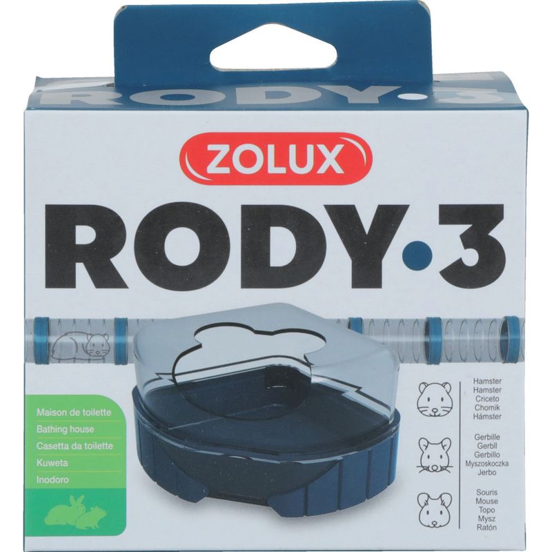 1 maison de toilette pour petits rongeurs  Rody3 couleur bleu