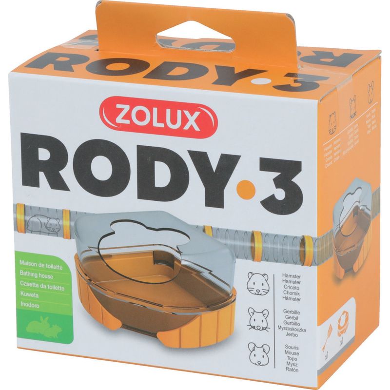 zolux - 1 maison de toilette pour petits rongeurs.  Rody3 . couleur banane.