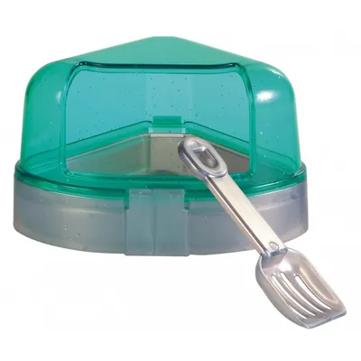 Toilette d'angle avec toit 14 x 8 x 11 cm. petit rongeur