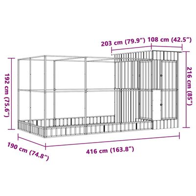 vidaXL volière Acier